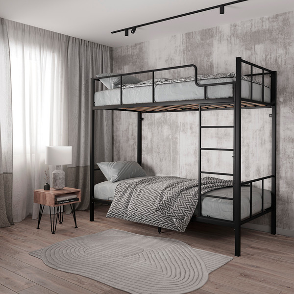 Изображение товара Двухъярусная кровать Князев Мебель Дебора 1 ДБ1.80.200.Ч (черный муар)