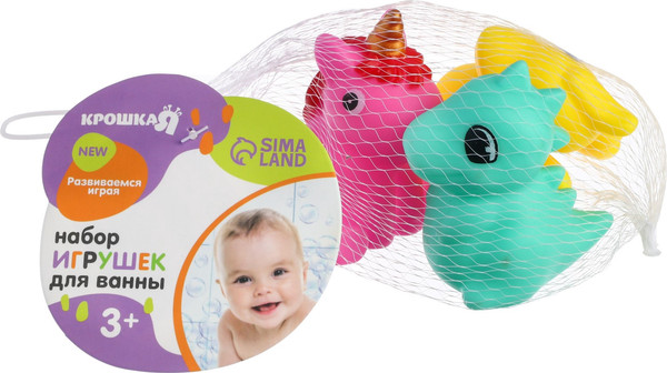 Изображение товара Набор игрушек для ванной Крошка Я Динозаврики / 10095833 (3шт)