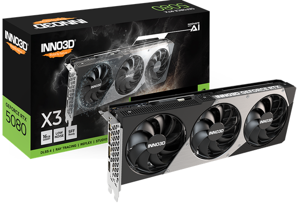 Изображение товара Видеокарта Inno3D GeForce RTX 5080 X3 16G (N50803-16D7-176068N)