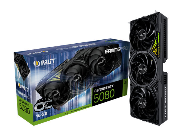 Изображение товара Видеокарта Palit GeForce RTX 5080 GamingPro OC 16G (NE75080S19T2-GB2031A)