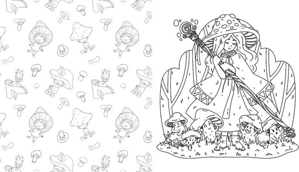 Изображение товара Раскраска-антистресс Эксмо Эльфы и гномы