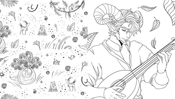 Изображение товара Раскраска-антистресс Эксмо Лесные создания и феи