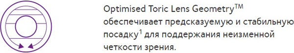 Изображение товара Контактная линза Biofinity AST Sph-7.50 cyl-2.25 ax180 R8.7
