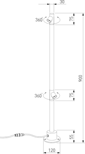 Изображение товара Светильник уличный Elektrostandard Rone 35175/F 3000K (черный)
