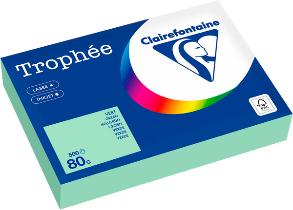 Изображение товара Бумага Clairefontaine А4 80г/м2 / 1975PC (500л, пастельный зеленый)