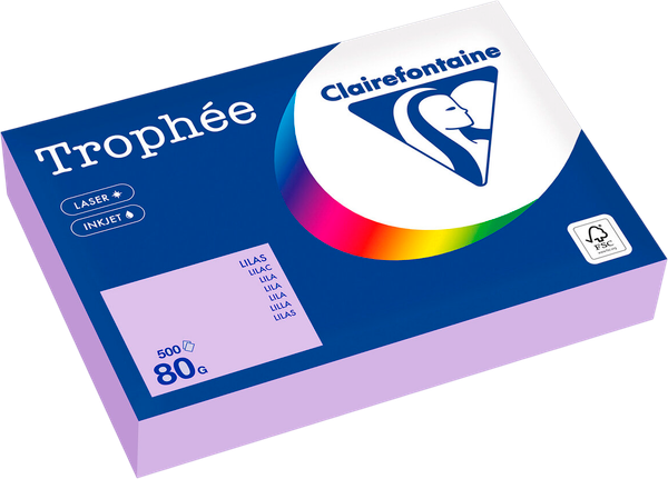 Изображение товара Бумага Clairefontaine А4 80г/м2 / 1872PC (500л, пастельный бледно-лиловый)