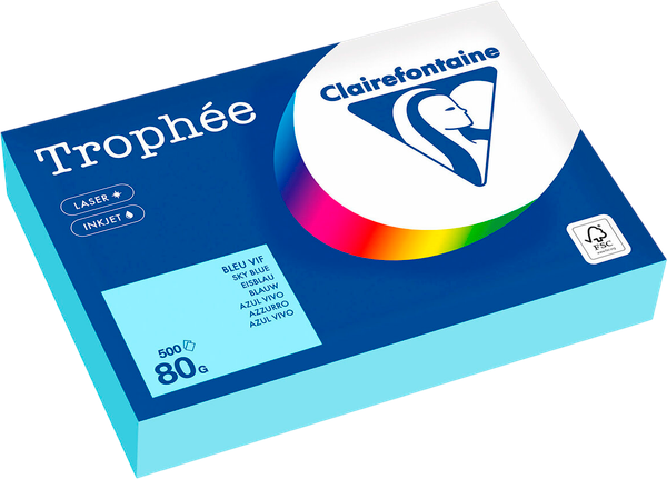 Изображение товара Бумага Clairefontaine А4 80г/м2 / 1798PC (500л, пастельный небесно-голубой)