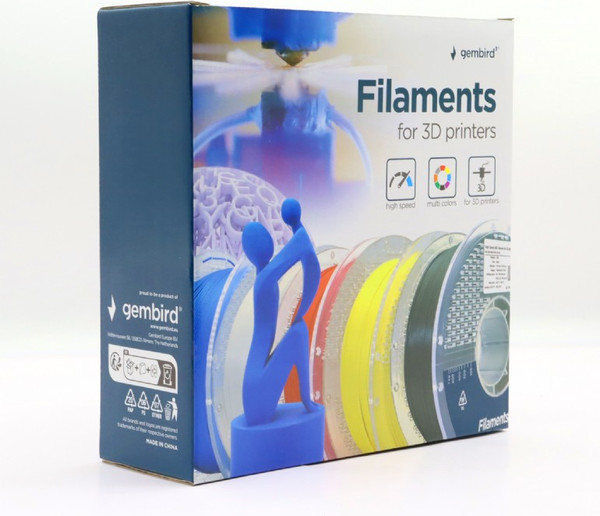 Изображение товара Пластик для 3D-печати Gembird PLA / 3DP-PLA1.75HY-01-BK (1.75мм, 1кг, черный)