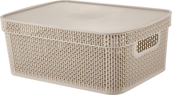 Изображение товара Корзина Keeplex Ajur с крышкой / KL411511005 (бежевый топаз)