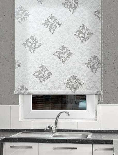 Изображение товара Рулонная штора Delfa Сантайм Глория СРШ-03Д 2910 (140x170, белый/серебристый)