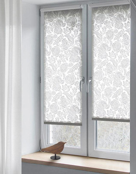 Изображение товара Рулонная штора Delfa Сантайм Глория СРШ-03Д 276 (180x170, роза белая)