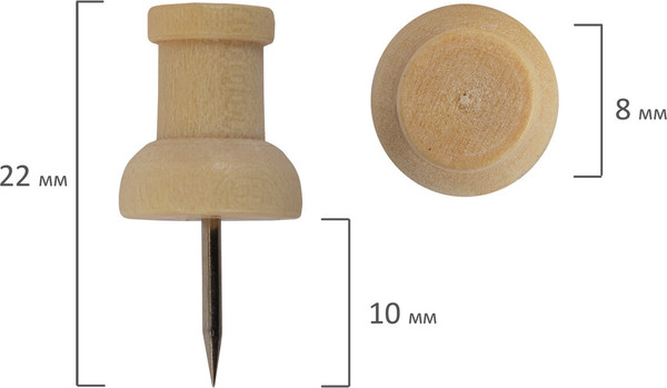 Изображение товара Кнопки канцелярские Brauberg 272759 (30шт)