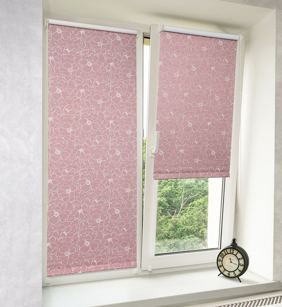 Изображение товара Рулонная штора Delfa Сантайм Металлик Камелия СРШ-03Д 72206 (180x170, розовый)