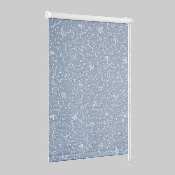 Изображение товара Рулонная штора Delfa Сантайм Металлик Камелия СРШ-03Д 72204 (180x170, серо-голубой)