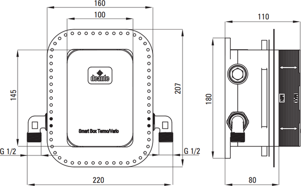 Изображение товара Душевая система со смесителем Deante Box BXYZDEBT