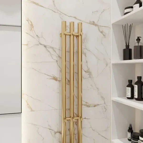 Изображение товара Полотенцесушитель электрический Маргроид Inaro 3 СНШ 120x6x12 6 крючков (золото, таймер справа)