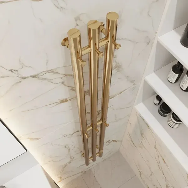 Изображение товара Полотенцесушитель электрический Маргроид Inaro 3 СНШ 120x6x12 6 крючков (золото, таймер справа)