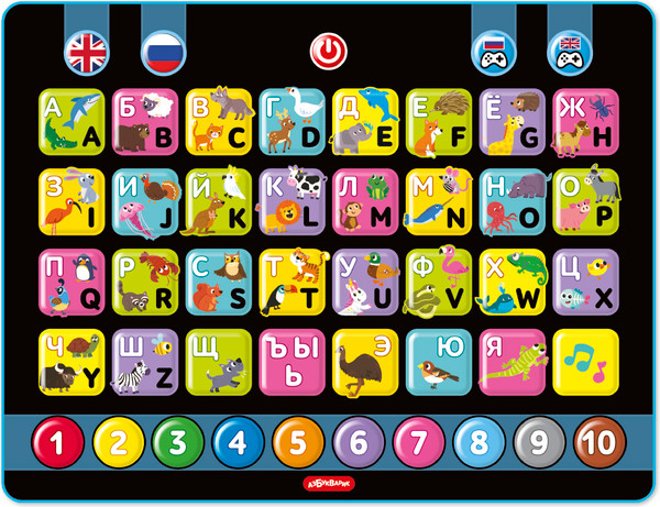 Изображение товара Развивающая игрушка Азбукварик Умный планшетик Зооазбука на русском и английском / 3370