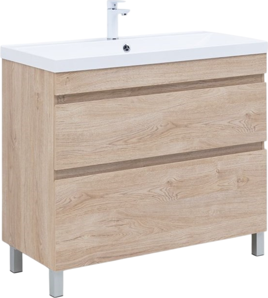 Изображение товара Тумба под умывальник Aquanet Нота New 90 / 344146 (дуб светлый)