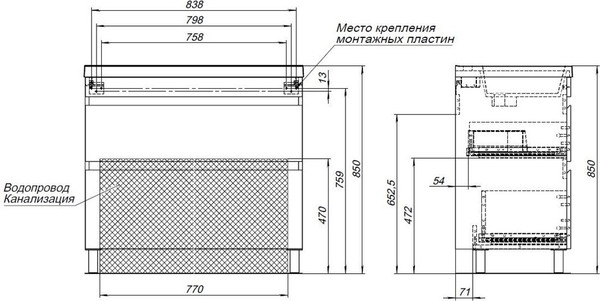 Изображение товара Тумба под умывальник Aquanet Нота New 90 / 344146 (дуб светлый)