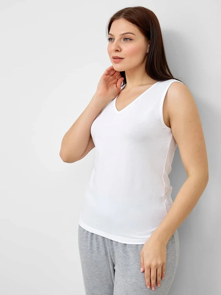 Изображение товара Майка домашняя Mark Formelle 422258 (р.164/170-104-110, белый)