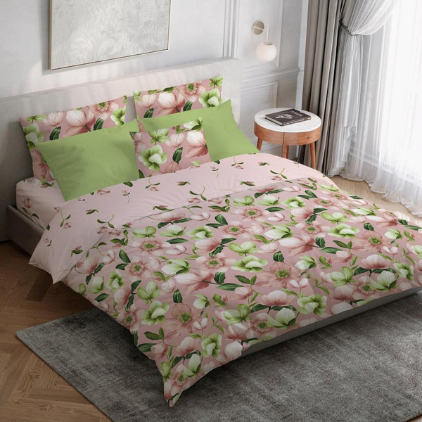 Изображение товара Пододеяльник Реноме 1.5сп Премиум Сады Сингапура 7275-1 (бязь)