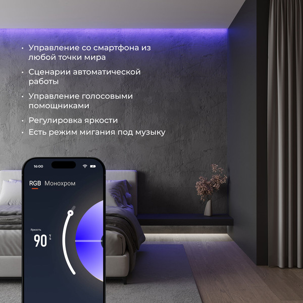 Изображение товара Контроллер для светодиодной ленты Elektrostandard 12/24V 95000/00 (белый)