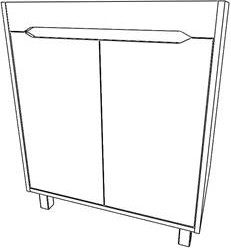 Изображение товара Тумба под умывальник Домино Classica 70 Loft без ящика DL5607T (бетон)