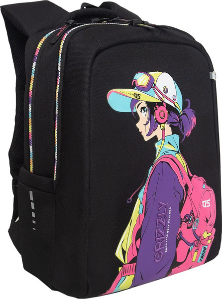 Изображение товара Школьный рюкзак Grizzly RG-566-7 (черный)