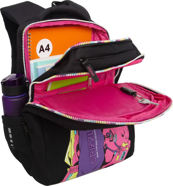 Изображение товара Школьный рюкзак Grizzly RG-566-7 (черный)