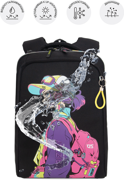 Изображение товара Школьный рюкзак Grizzly RG-566-7 (черный)