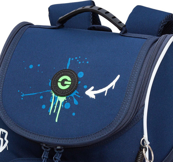 Изображение товара Школьный рюкзак Grizzly RAm-585-8 (синий/белый)