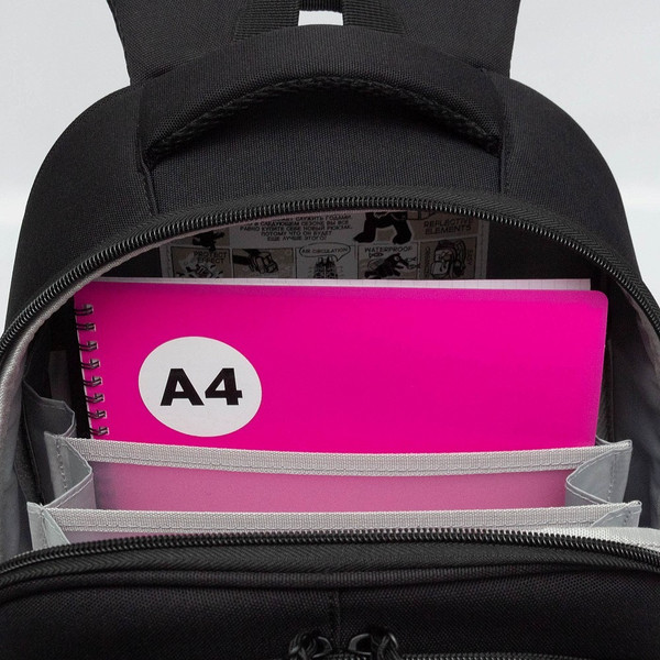 Изображение товара Школьный рюкзак Grizzly RAz-587-6 (черный/серый)