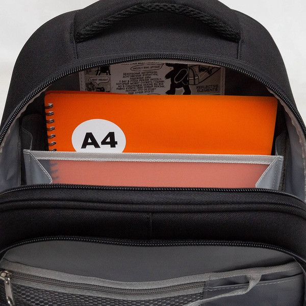 Изображение товара Школьный рюкзак Grizzly RAz-587-7 (черный)