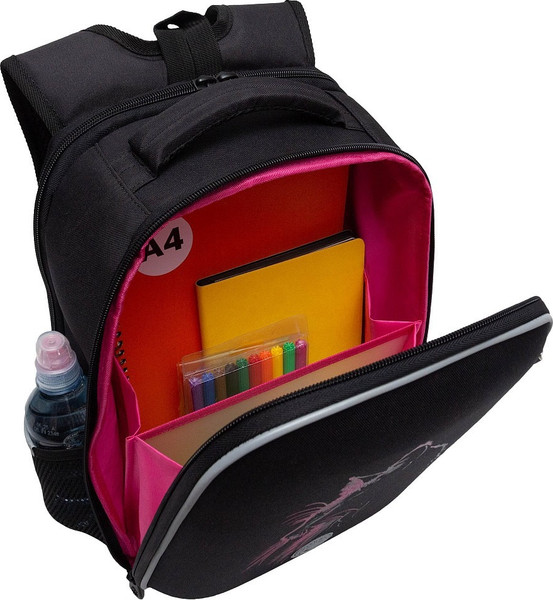 Изображение товара Школьный рюкзак Grizzly RAw-594-4 (черный/розовый)