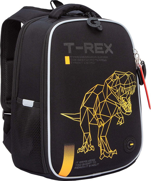 Изображение товара Школьный рюкзак Grizzly RAw-595-1 (черный/оранжевый)