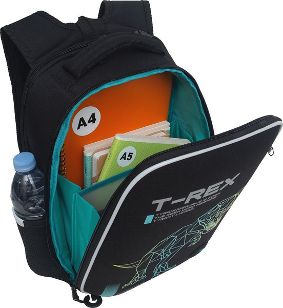 Изображение товара Школьный рюкзак Grizzly RAw-595-1 (черный/бирюзовый)