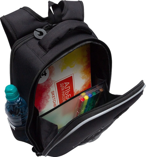 Изображение товара Школьный рюкзак Grizzly RAw-595-10 (черный/серый)