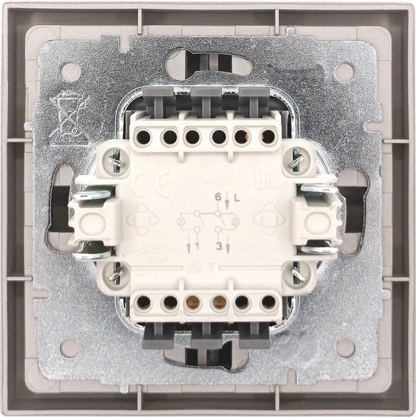 Изображение товара Выключатель Lezard Zima 704-7488-112QC (серый матовый)
