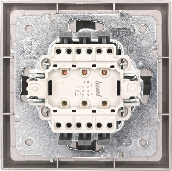 Изображение товара Выключатель Lezard Zima 704-7488-109QC (серый матовый)