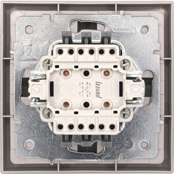 Изображение товара Выключатель Lezard Zima 704-7488-107QC (серый матовый)