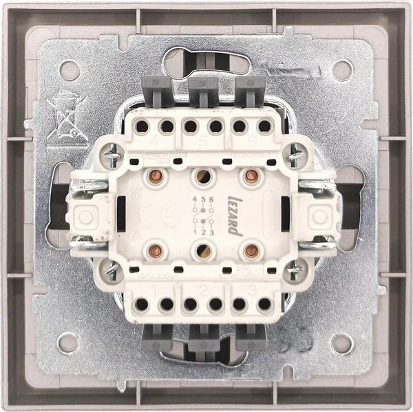 Изображение товара Выключатель Lezard Zima 704-7488-106QC (серый матовый)