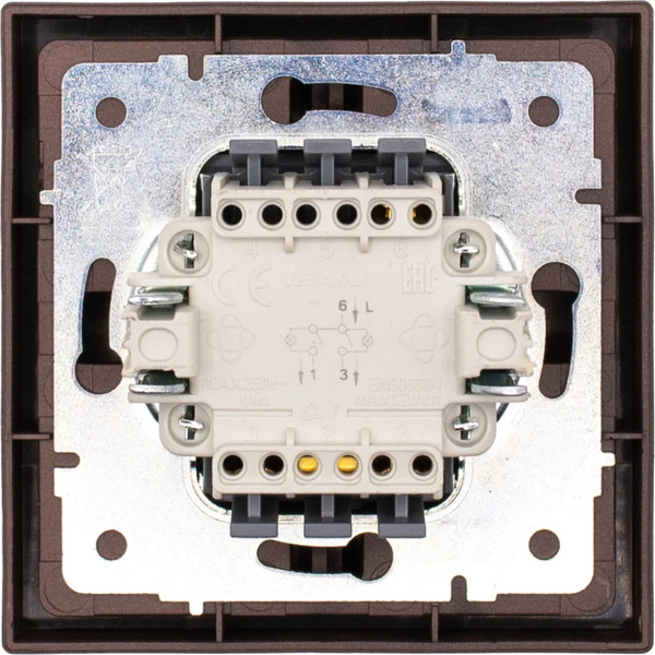 Изображение товара Выключатель Lezard Zima 704-7388-112QC (шоколад)