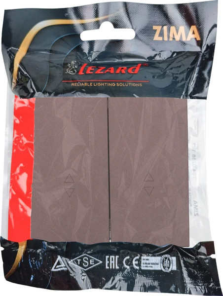Изображение товара Выключатель Lezard Zima 704-7388-106QC (шоколад)