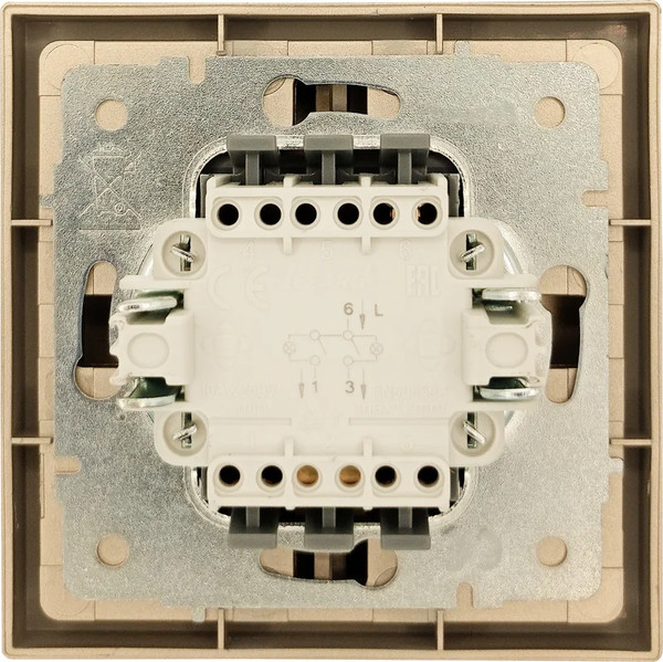 Изображение товара Выключатель Lezard Zima 704-3688-112QC (золото)
