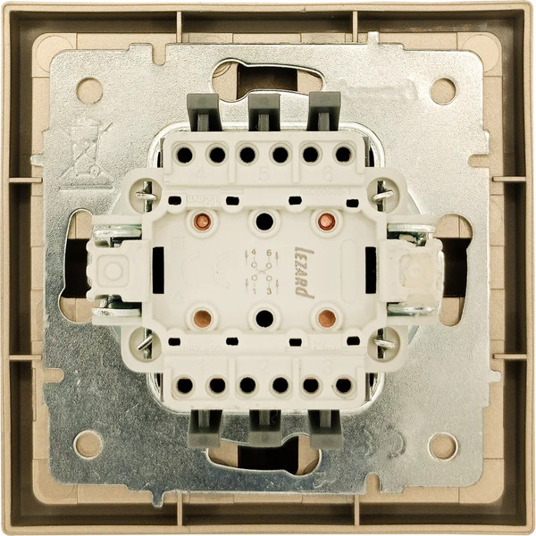 Изображение товара Выключатель Lezard Zima 704-3688-107QC (золото)