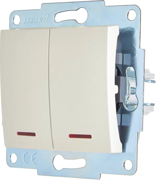 Изображение товара Выключатель Lezard Asti 7081-3088-112 (жемчужно-белый перламутр)