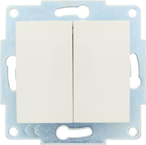 Изображение товара Выключатель Lezard Asti 7081-3088-101 (жемчужно-белый перламутр)