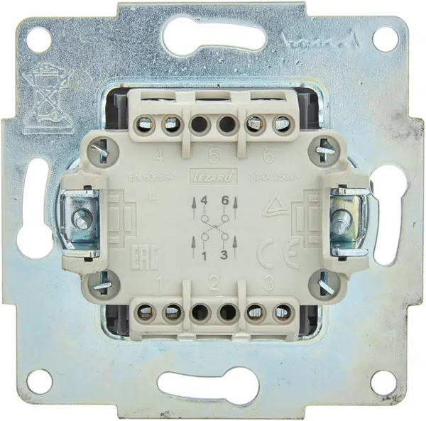 Изображение товара Выключатель Lezard Asti 7081-3088-107 (жемчужно-белый перламутр)