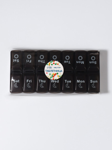 Изображение товара Таблетница Onlytop Неделька / 9412858 (черный)